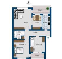 Mietwohnung - 1.042,00&nbsp;EUR Kaltmiete, ca.&nbsp; 77,00&nbsp;m&sup2; in Leichlingen (Rheinland) (PLZ: 42799)