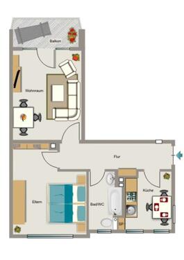 Foto - 2.5 Zimmer Etagenwohnung zur Miete in Dortmund