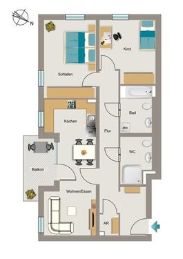 Foto - 3 Zimmer Etagenwohnung zur Miete in Bochum