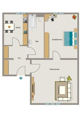 Foto - 2.5 Zimmer Etagenwohnung zur Miete in Duisburg