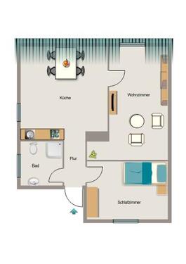 Foto - 2.5 Zimmer Dachgeschoßwohnung zur Miete in Duisburg