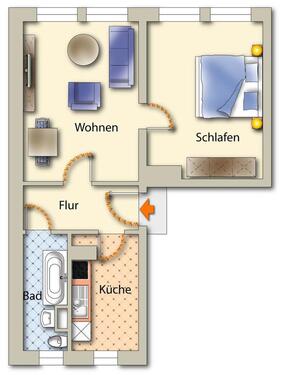 Foto - Etagenwohnung zur Miete in Freiberg