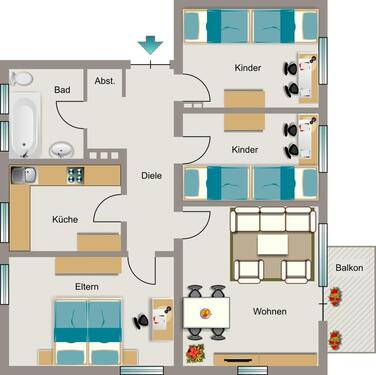 Foto - 4.5 Zimmer Etagenwohnung zur Miete in Duisburg