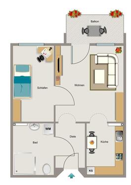 Foto - 2.5 Zimmer Erdgeschoßwohnung zur Miete in Duisburg