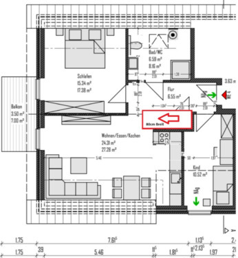 Foto - Erstbezug 4 Zimmer Wohnung + Balkon + Stellplatz + Bramsche