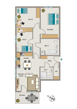 Foto - 3 Zimmer Erdgeschoßwohnung zur Miete in Bochum