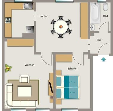 Foto - 3.5 Zimmer Erdgeschoßwohnung zur Miete in Herne