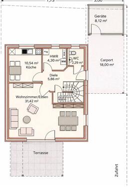 Foto - 4 Zimmer Doppelhaushälfte zur Miete in Friesoythe
