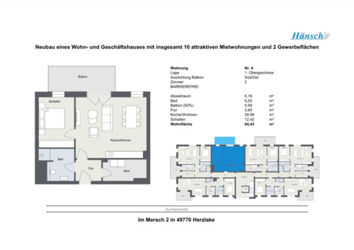 Foto - 2 Zimmer Etagenwohnung zur Miete in Herzlake