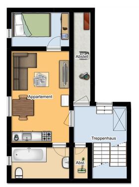 Foto - Kleines DG-Apartment in Borgholzhausen-Stadt