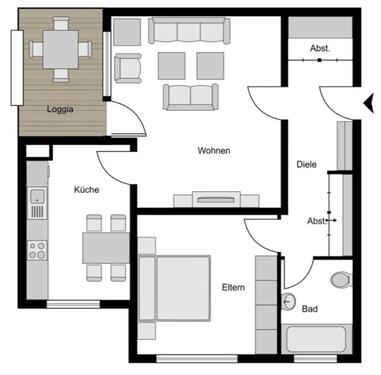 Foto - 2 Zimmer Etagenwohnung zur Miete in Bochum