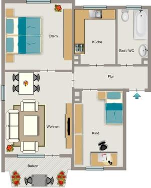 Foto - 3.5 Zimmer Erdgeschoßwohnung in Mülheim an der Ruhr
