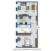 Leipzig Tschaikowskistraße- 2 Zimmer Wohnung - frei ab sofort