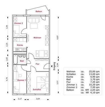 Foto - 3.5 Zimmer Etagenwohnung zur Miete in Erfurt