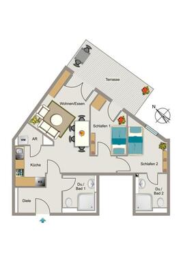 Foto - Etagenwohnung zur Miete in Düsseldorf