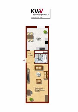 Foto - 1 Zimmer Etagenwohnung in Olbersdorf