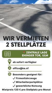 Foto - 2 Stellplätze zu vermieten, auch einzeln abzugeben, ab sofort!!
