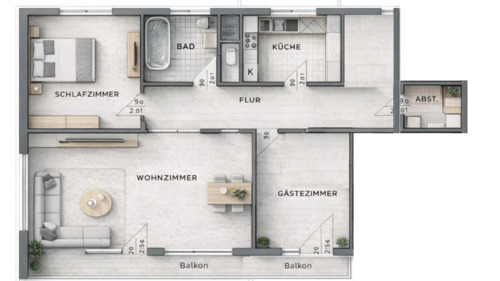 Foto - Barrierearme 3ZKB Wohnung mitten in Frankenberg