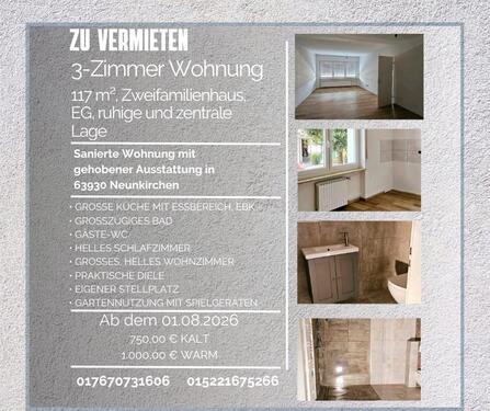 Foto - Hochwertig kernsanierte 3-Zimmer Wohnung zu vermieten