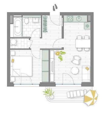 Foto - 2 Zimmer Erdgeschoßwohnung zur Miete in Nauen