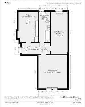 Foto - 2 Zimmer Dachgeschoßwohnung zur Miete in Zeitz