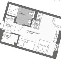 1 Zi-Wohnung direkt Bramfelder Dorfplatz Bj.2023 ab 01.12.25 frei - Hamburg Ohlsdorf