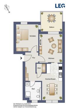 Foto - 2 Zimmer Etagenwohnung zur Miete in Wolfsburg