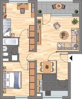 Foto - 3 Zimmer Etagenwohnung zur Miete in Braunschweig