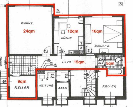 Foto - helle Souterrain-Wohnung in Eiserfelder Waldrandlage 2ZKB