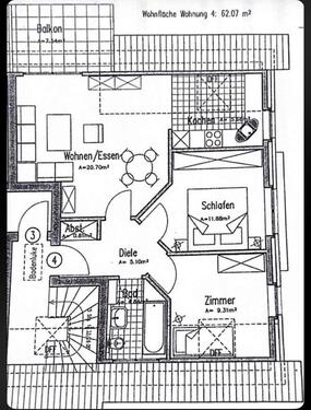 Foto - 3 Zimmer Etagenwohnung zur Miete in Paderborn