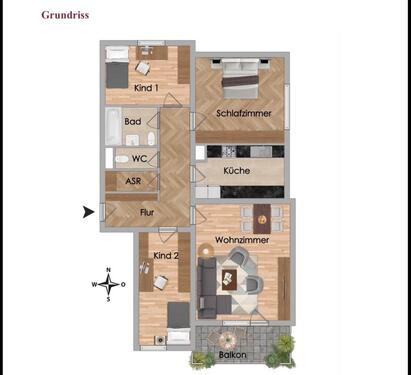 Foto - 4-Zimmer Wohnung mit Panoramablick zum Mieten