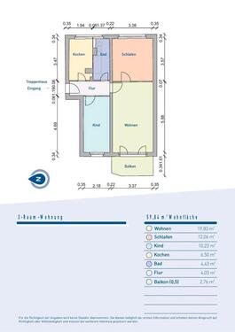 Foto - Wohnung 3-Raum mit Küche Abzugeben ab August