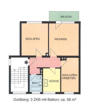 Foto - 3 Zimmer Etagenwohnung zur Miete in Kassel