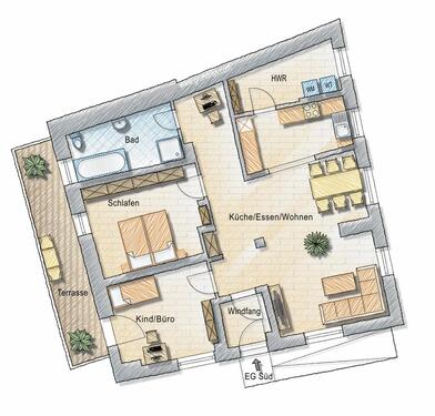 Foto - 3.5 Zimmer Erdgeschoßwohnung in Babenhausen