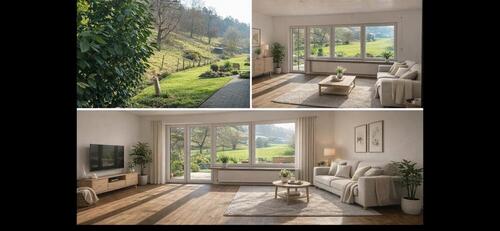 Foto - 3 Zimmerwohnung mit Garten, Loggia, Stellplatz und Garage