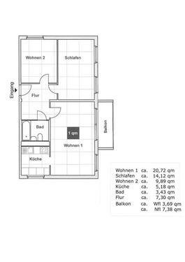 Foto - 3 Zimmer Etagenwohnung zur Miete in Dresden