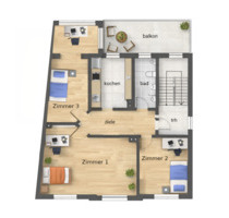 WG-geeignet 3-Zimmerwohnung mit großem Balkon am Sonnenhügel - Osnabrück Dodesheide