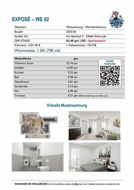 Foto - 2 Zimmer Etagenwohnung zur Miete in Walsrode