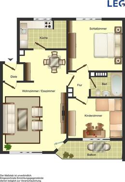 Foto - 3.5 Zimmer Etagenwohnung zur Miete in Düsseldorf