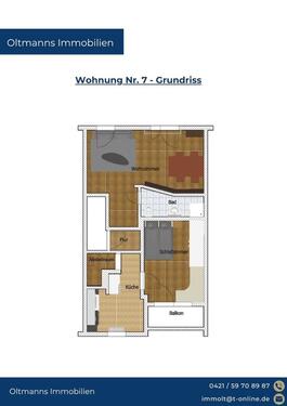 Foto - Etagenwohnung in Bremen zur Miete