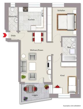 Foto - Lichtdurchflutete 3-Zimmer-Wohnung in zentraler Lage von Ansbach