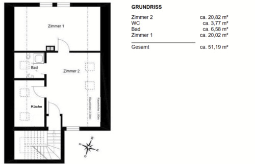 Foto - 2 Zimmer Dachgeschoßwohnung zur Miete in Dresden