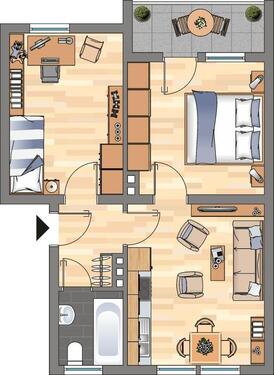 Foto - 2 Zimmer Etagenwohnung zur Miete in Weißenthurm