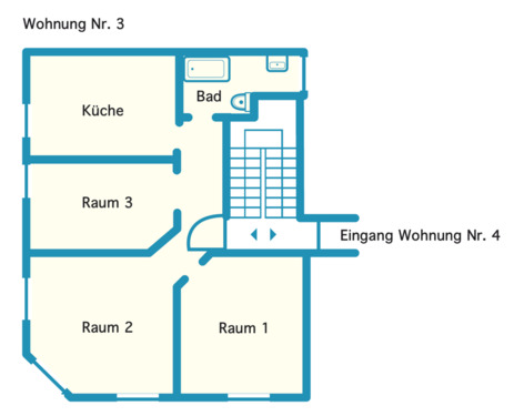 Foto - 3 Zimmer Wohnung im 1.OG in Ludwigshafen Friesenheim