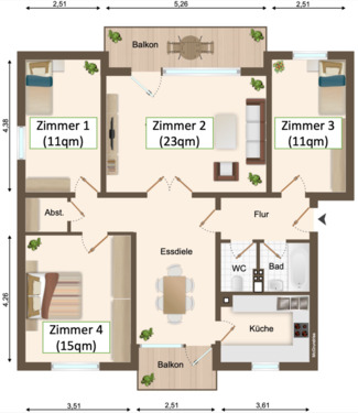 Foto - 1 Zimmer Etagenwohnung zur Miete in Lörrach