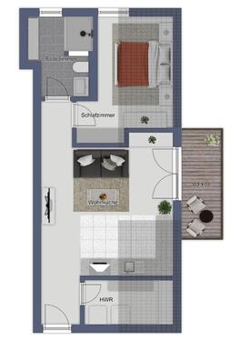 Foto - 2 Zimmer Etagenwohnung zur Miete in Lorup