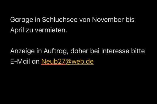 Foto - Garage in Schluchsee von November 2025 bis April 2026