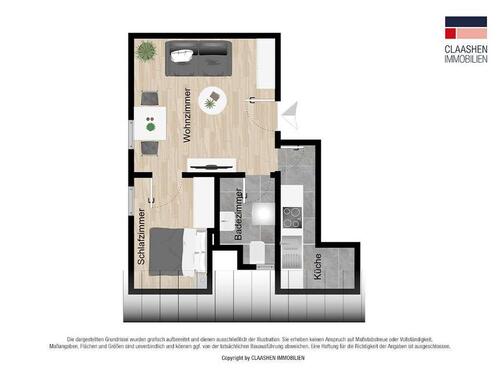 Foto - 2 Zimmer Etagenwohnung zur Miete in Hage