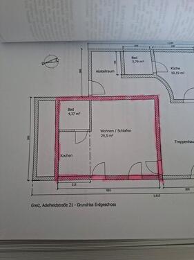 Foto - Erdgeschosswohnung in Greiz - 200,00&nbsp;EUR Kaltmiete, ca.&nbsp; 34,00&nbsp;m&sup2;
