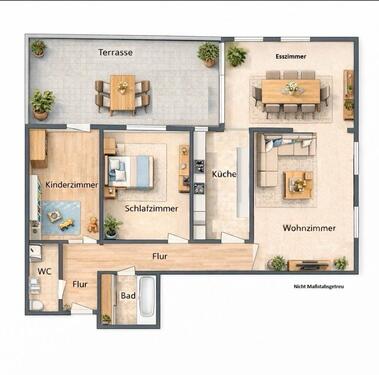 Foto - 3,5-Zimmer-Terrassenwohnung mit EBK & großer Terrasse